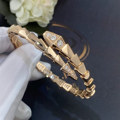 [Lume Jewelry]SERPENTI BRACELET DIAMONDS PINK GOLD