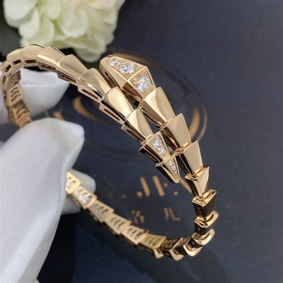 [Lume Jewelry]SERPENTI BRACELET DIAMONDS PINK GOLD