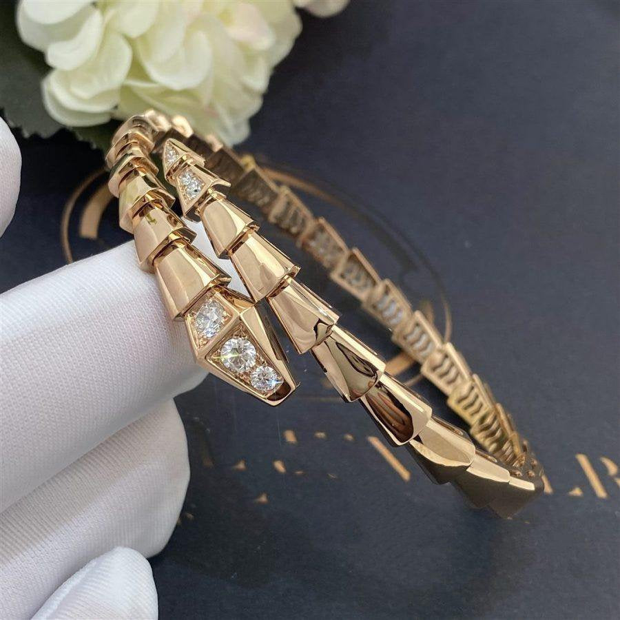 [Lume Jewelry]SERPENTI BRACELET DIAMONDS PINK GOLD