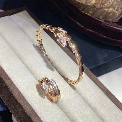 [Lume Jewelry]SERPENTI BRACELET DIAMONDS PINK GOLD