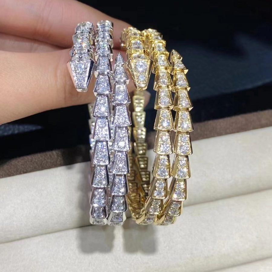 [Lume Jewelry]SERPENTI BRACELET GOLD DIAMOND DOUBLE ROW