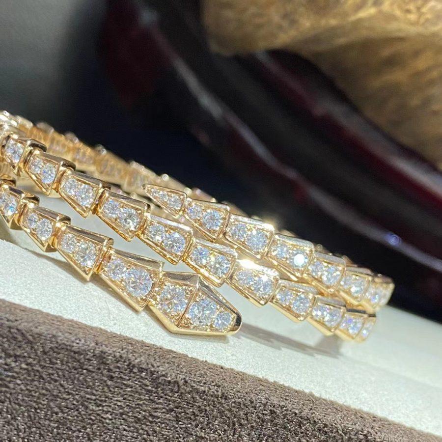 [Lume Jewelry]SERPENTI BRACELET GOLD DIAMOND DOUBLE ROW