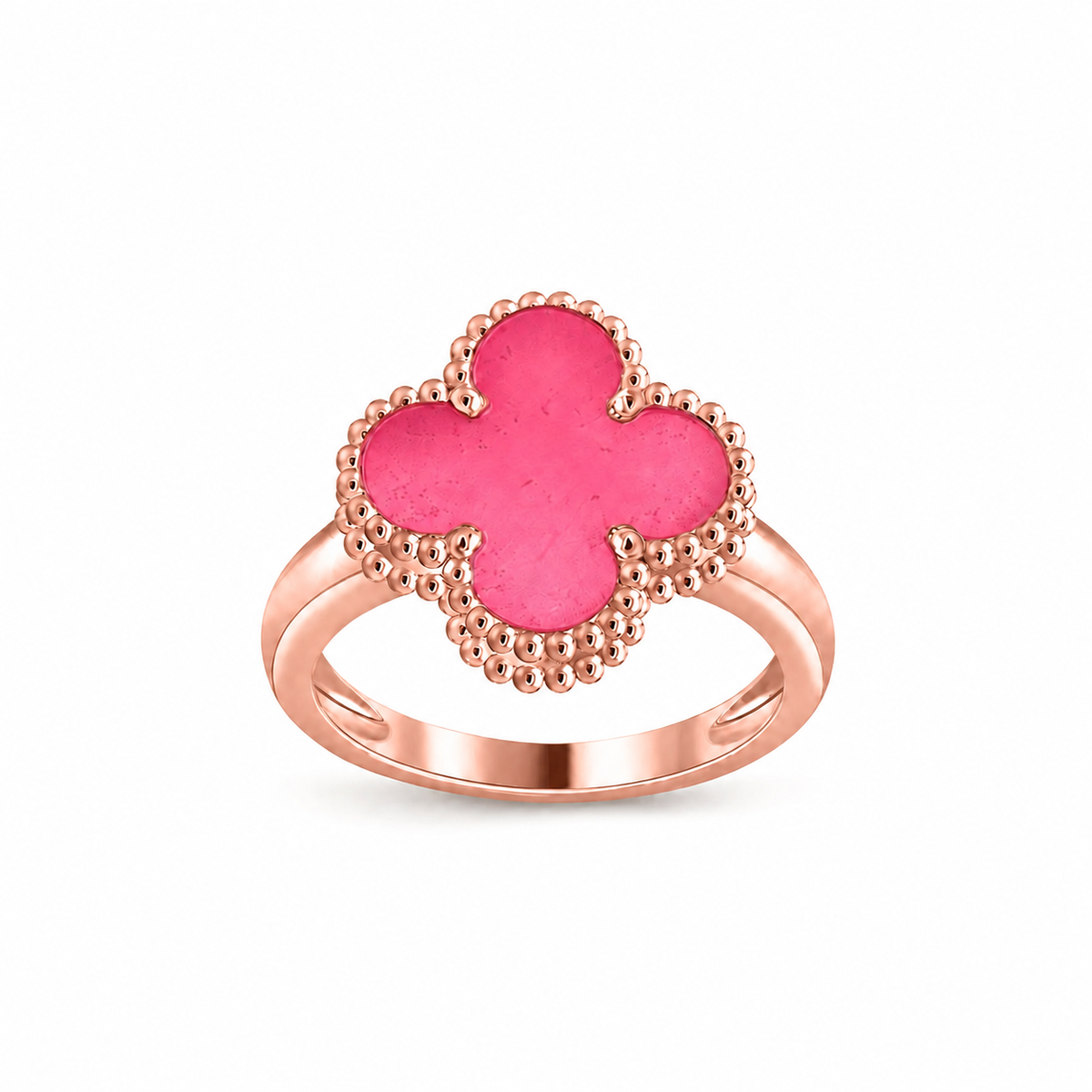 [Lume Jewelry]NEW CLOVER PINK ENAMEL RINGS