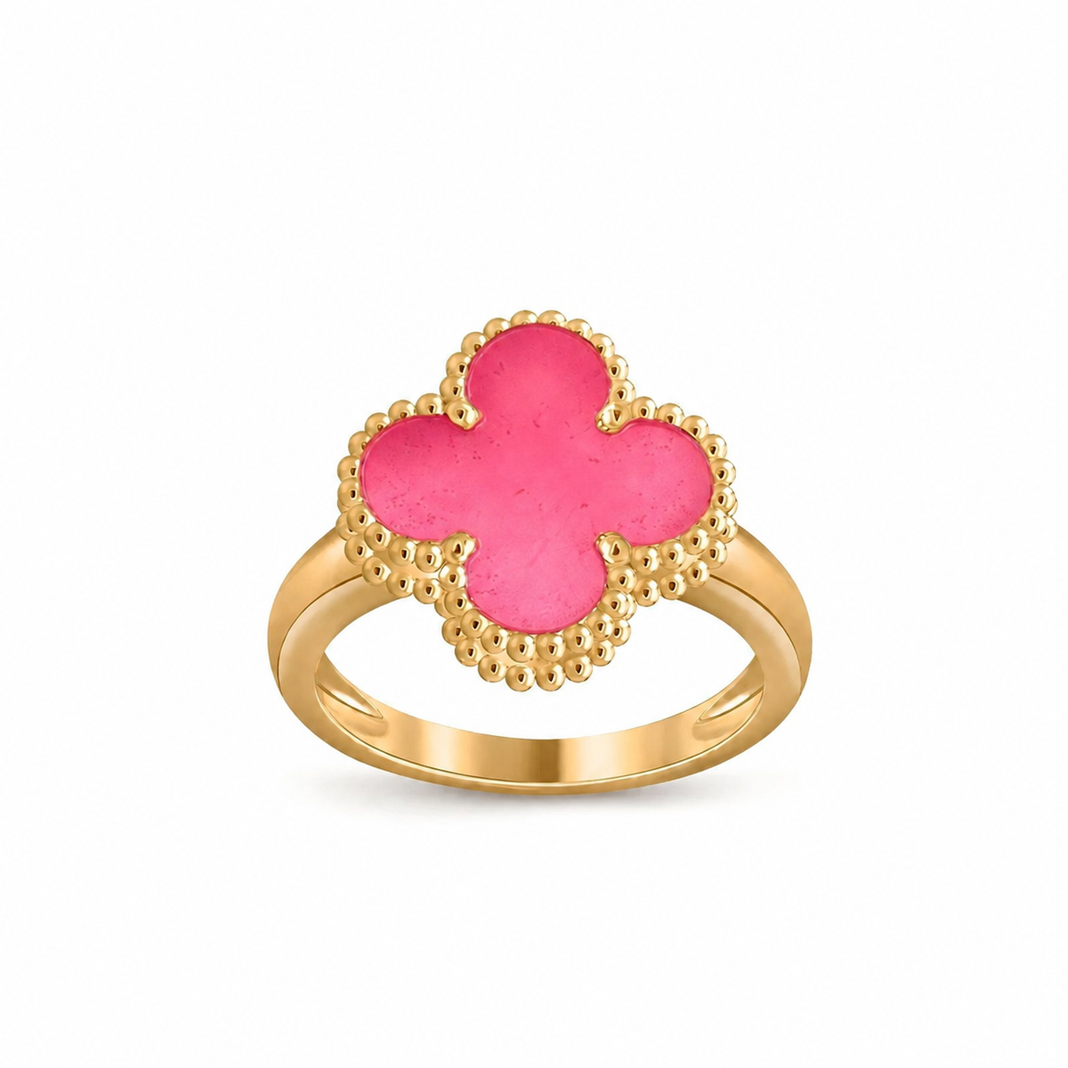 [Lume Jewelry]NEW CLOVER PINK ENAMEL RINGS
