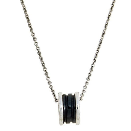 [Lume Jewelry]ZERO 1 BLACK CERAMIC SILVER NECKLACE
