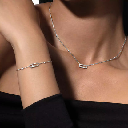 [Lume Jewelry]Diamond Necklace Move Uno