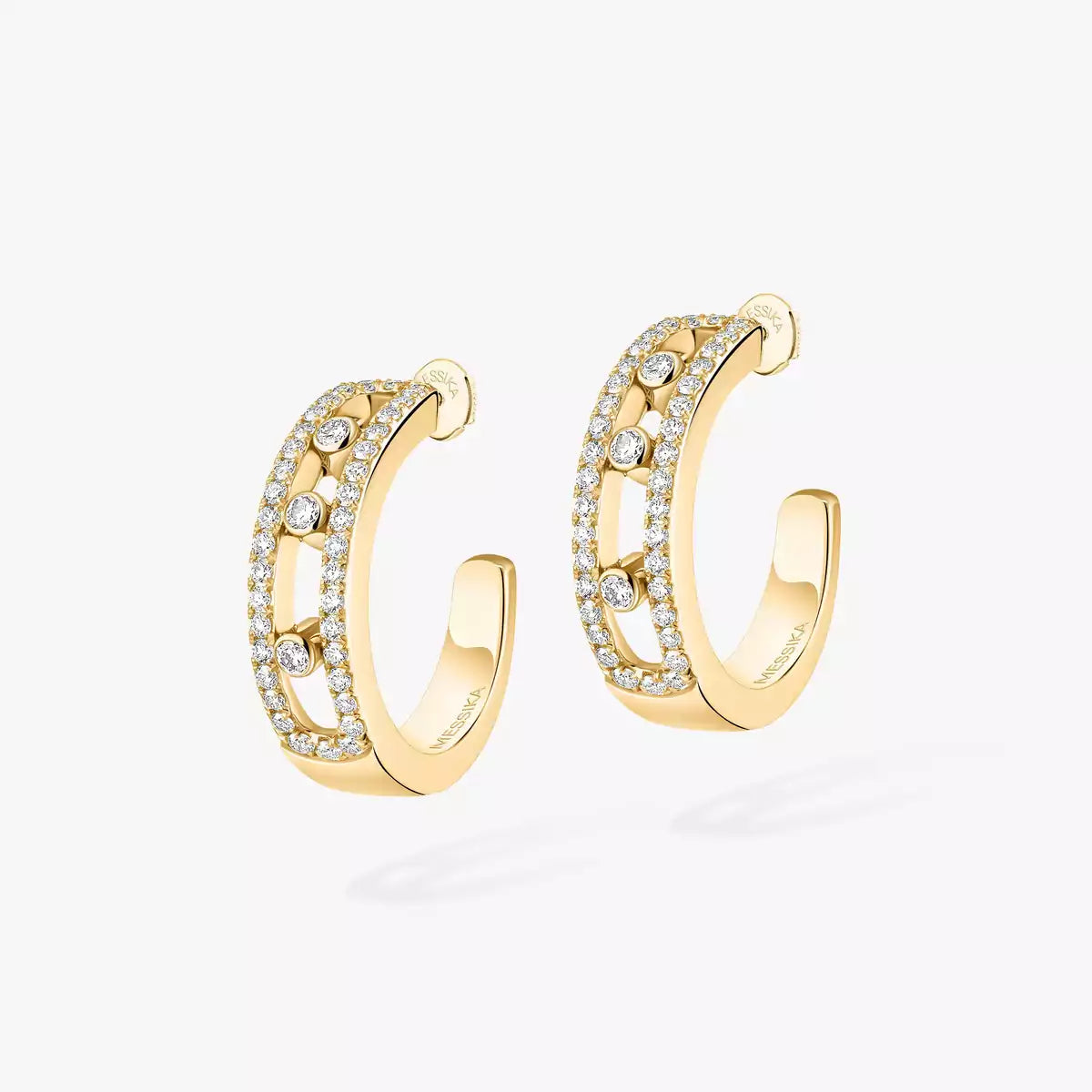 [Lume Jewelry]Diamond Pave_ Hoop Earrings Move