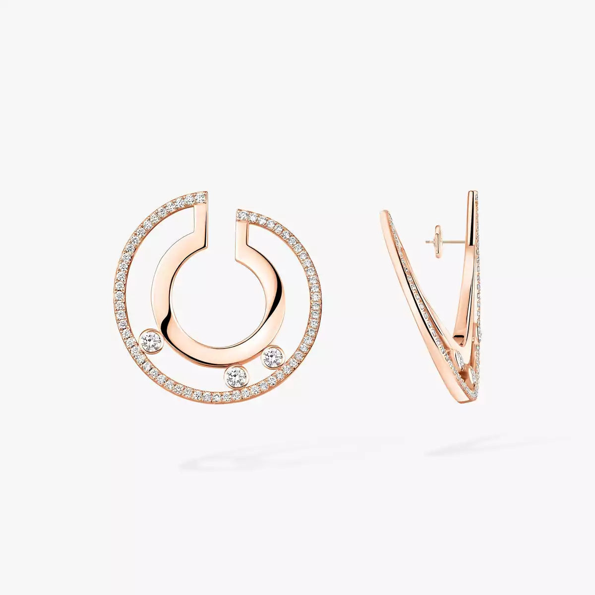 [Lume Jewelry]Move Romane Small Diamond Hoop Earrings