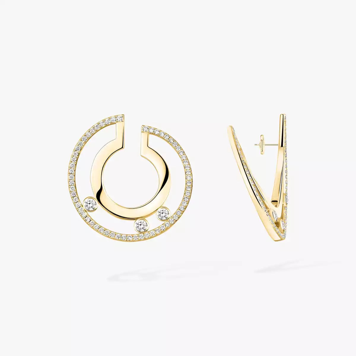 [Lume Jewelry]Move Romane Small Diamond Hoop Earrings