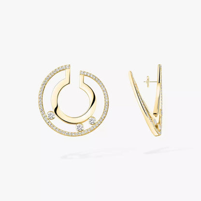 [Lume Jewelry]Move Romane Small Diamond Hoop Earrings