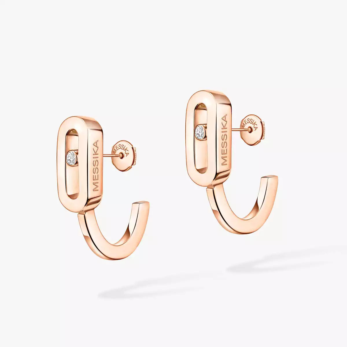 [Lume Jewelry]Diamond Mini Hoop Earrings Move Classique