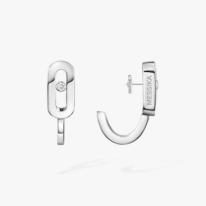 [Lume Jewelry]Diamond Mini Hoop Earrings Move Classique