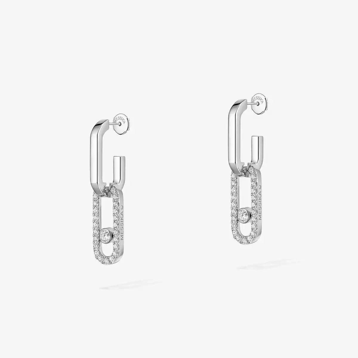 [Lume Jewelry]Move Link Diamond Earrings