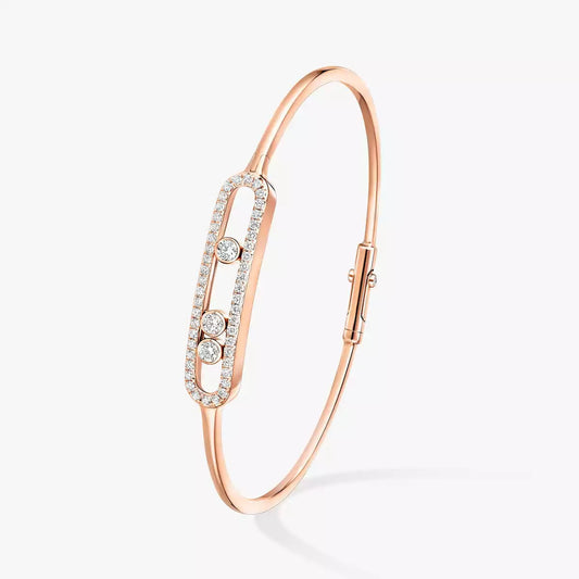 [Lume Jewelry]Move Pavé Diamond Bangle Bracelet M