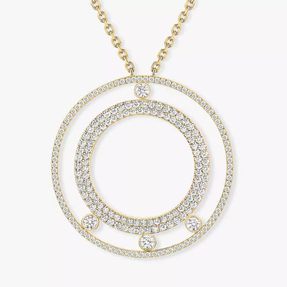 [Lume Jewelry]Move Romane Long Pave_-Set Diamond Necklace