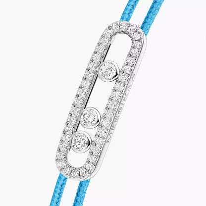 [Lume Jewelry]Care(Medium-3.5mm) pink cord pavé bracelet