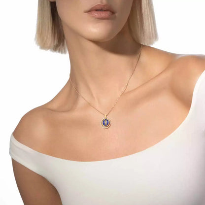 [Lume Jewelry]Lucky Move Diamond Necklace in Rose Gold and White Mother-of-Pearl