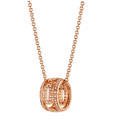[Lume Jewelry]PARENTESI NECKLACE PINK GOLD DIAMOND