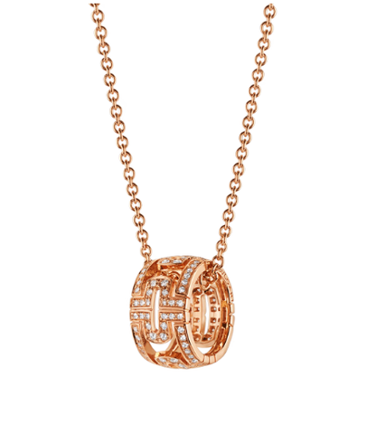 [Lume Jewelry]PARENTESI NECKLACE PINK GOLD DIAMOND