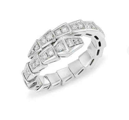 [Lume Jewelry]SERPENTI RING SILVER DIAMOND PAVED 4MM