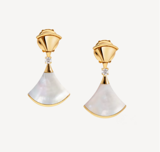 [Lume Jewelry]DREAM MOP 1 DIAMOND EARRINGS