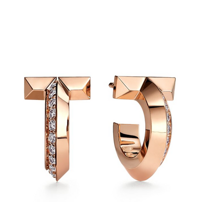 [Lume Jewelry]T1 HOOP DIAMOND EARRINGS