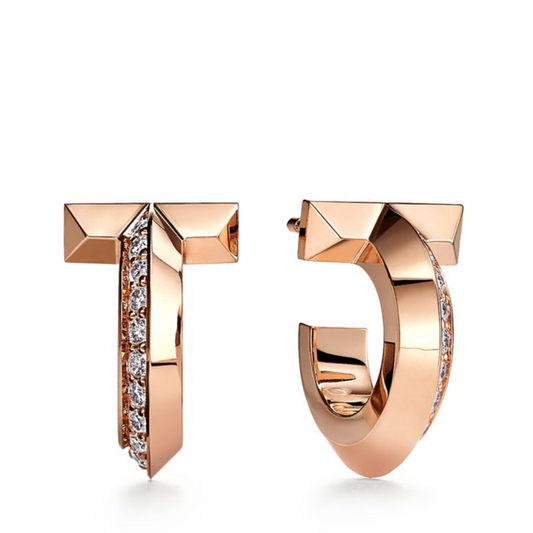 [Lume Jewelry]T1 HOOP DIAMOND EARRINGS