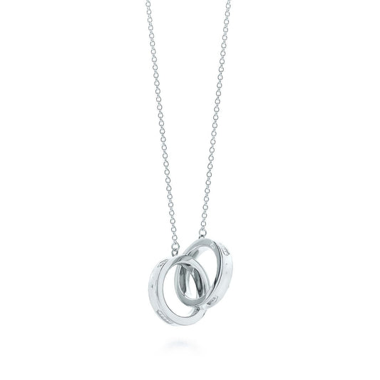[Lume Jewelry]INTERLOCKING CIRCLES PENDANT SILVER SMALL NECKLACE