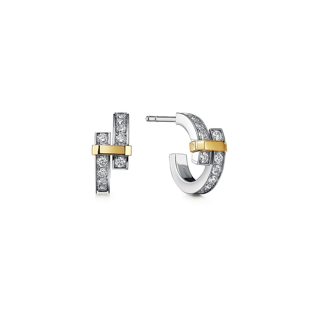 [Lume Jewelry]EDGE DIAMOND PINK GOLD EARRINGS