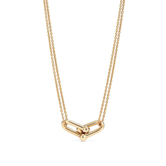 [Lume Jewelry]HARDWEAR GOLD DOUBLE LINK NECKLACE