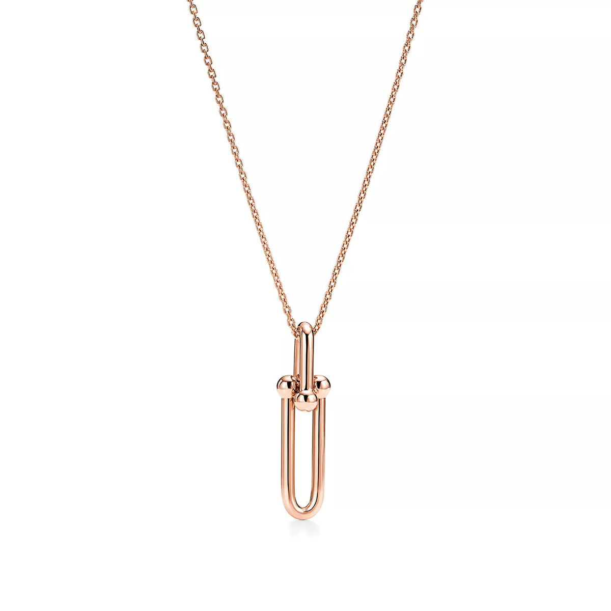 [Lume Jewelry]HARDWEAR DROP DOUBLE LINK PEDANT NECKLACE