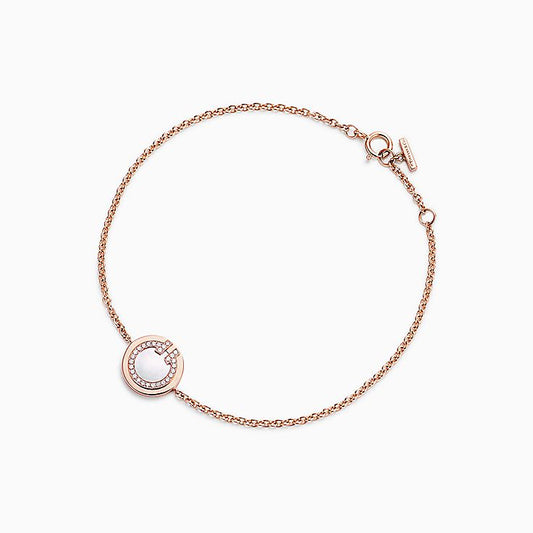 [Lume Jewelry]DIAMOND CIRCLE PINK GOLD BRACELET