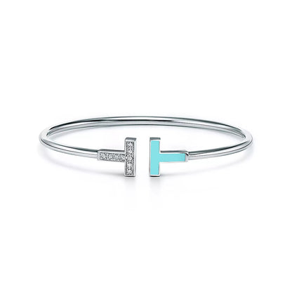 [Lume Jewelry]T BRACELET 1.8MM TURQUOISE DIAMOND SILVER