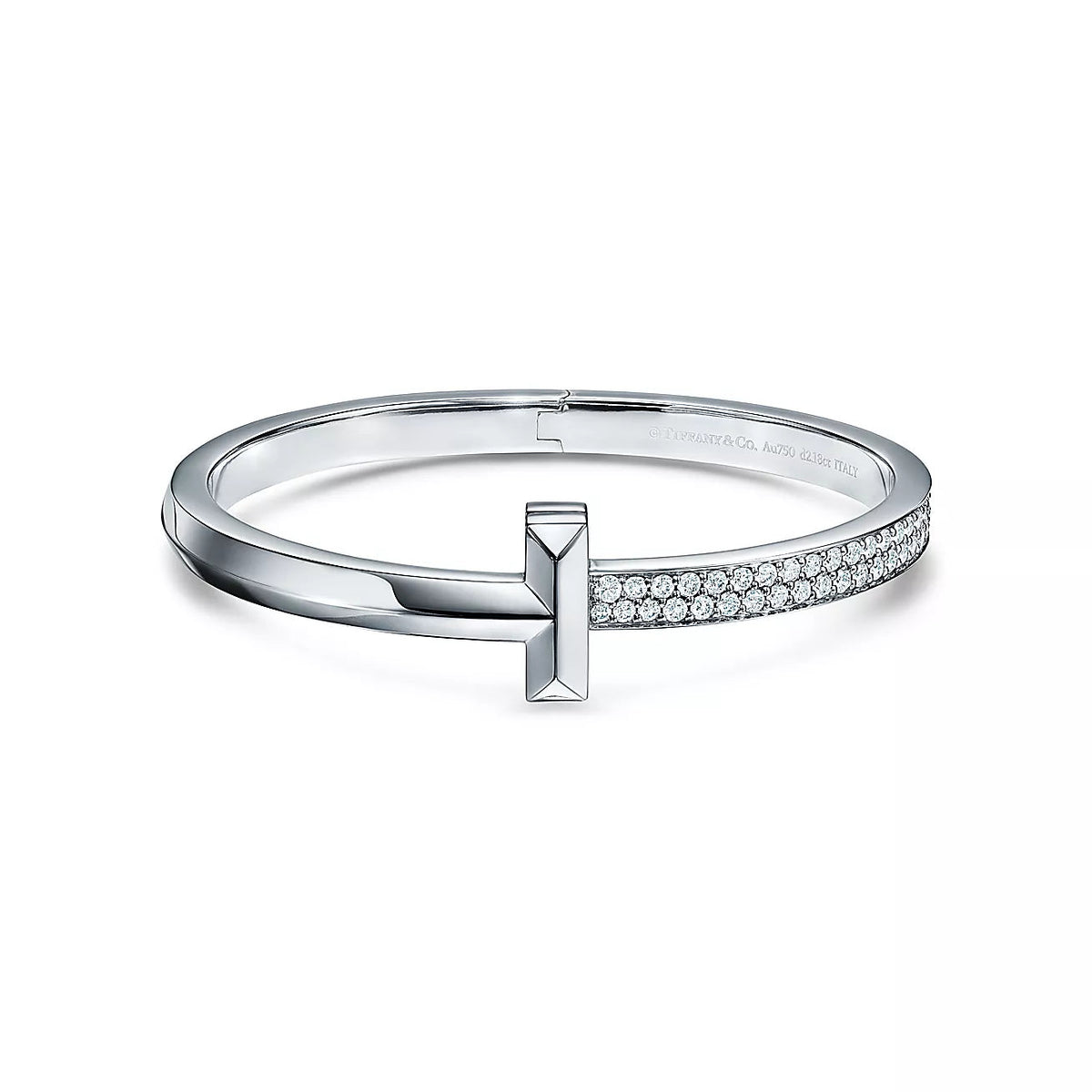 [Lume Jewelry]WIDE DIAMONDS HINGED BANGLE