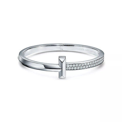 [Lume Jewelry]WIDE DIAMONDS HINGED BANGLE