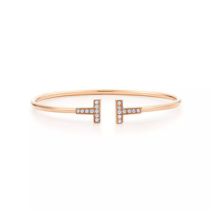 [Lume Jewelry]T BRACELET PINK GOLD 1.8MM DIAMOND