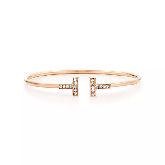 [Lume Jewelry]T BRACELET PINK GOLD 1.8MM DIAMOND