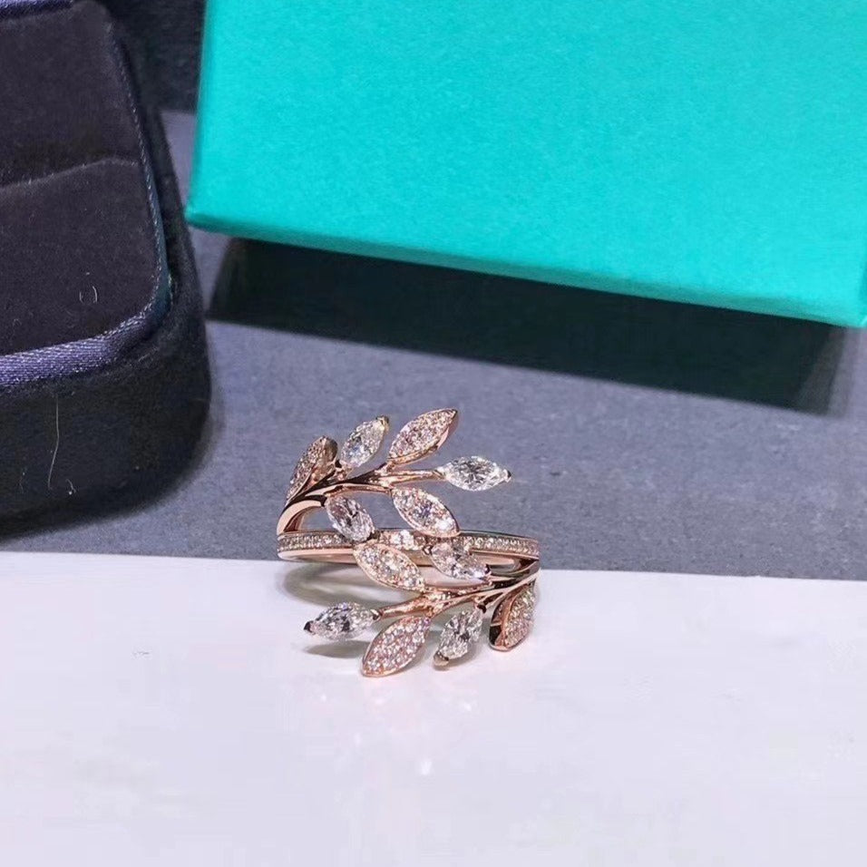 [Lume Jewelry]VICTORIA DIAMOND VINE BYPASS RING PINK GOLD