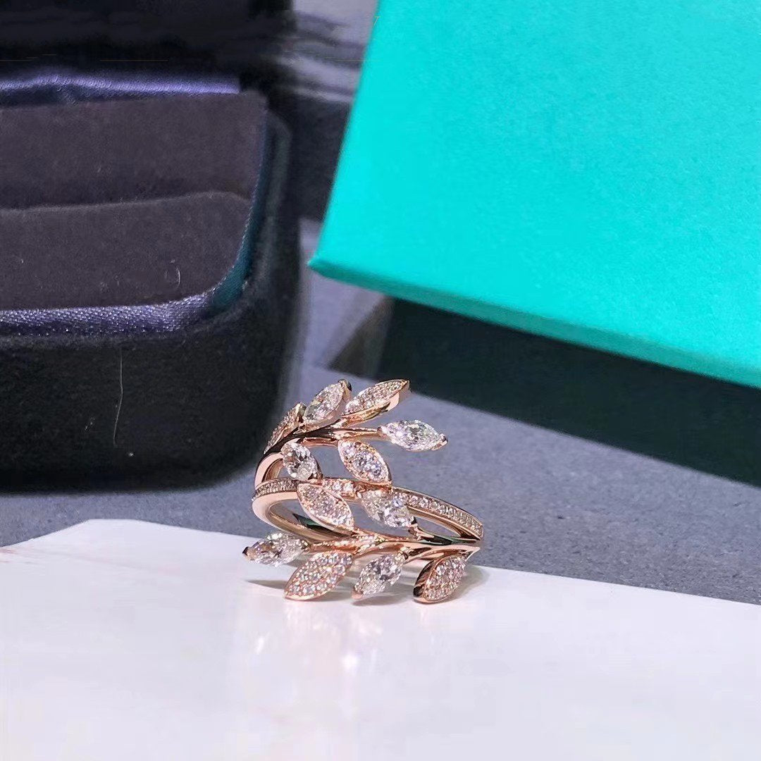[Lume Jewelry]VICTORIA DIAMOND VINE BYPASS RING PINK GOLD