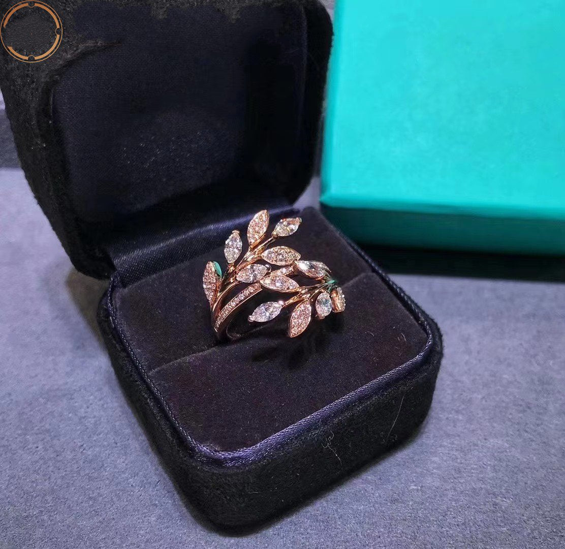 [Lume Jewelry]VICTORIA DIAMOND VINE BYPASS RING PINK GOLD