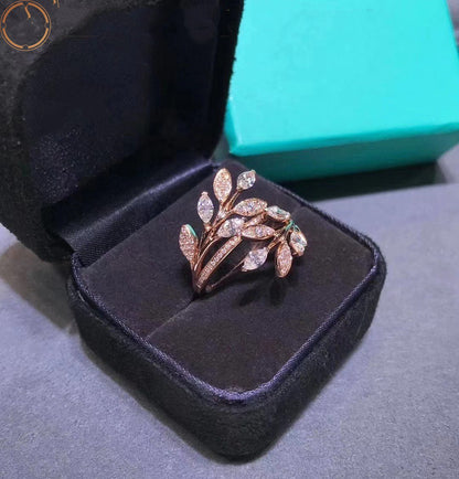 [Lume Jewelry]VICTORIA DIAMOND VINE BYPASS RING PINK GOLD