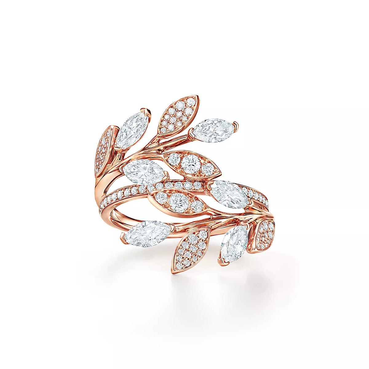 [Lume Jewelry]VICTORIA DIAMOND VINE BYPASS RING PINK GOLD