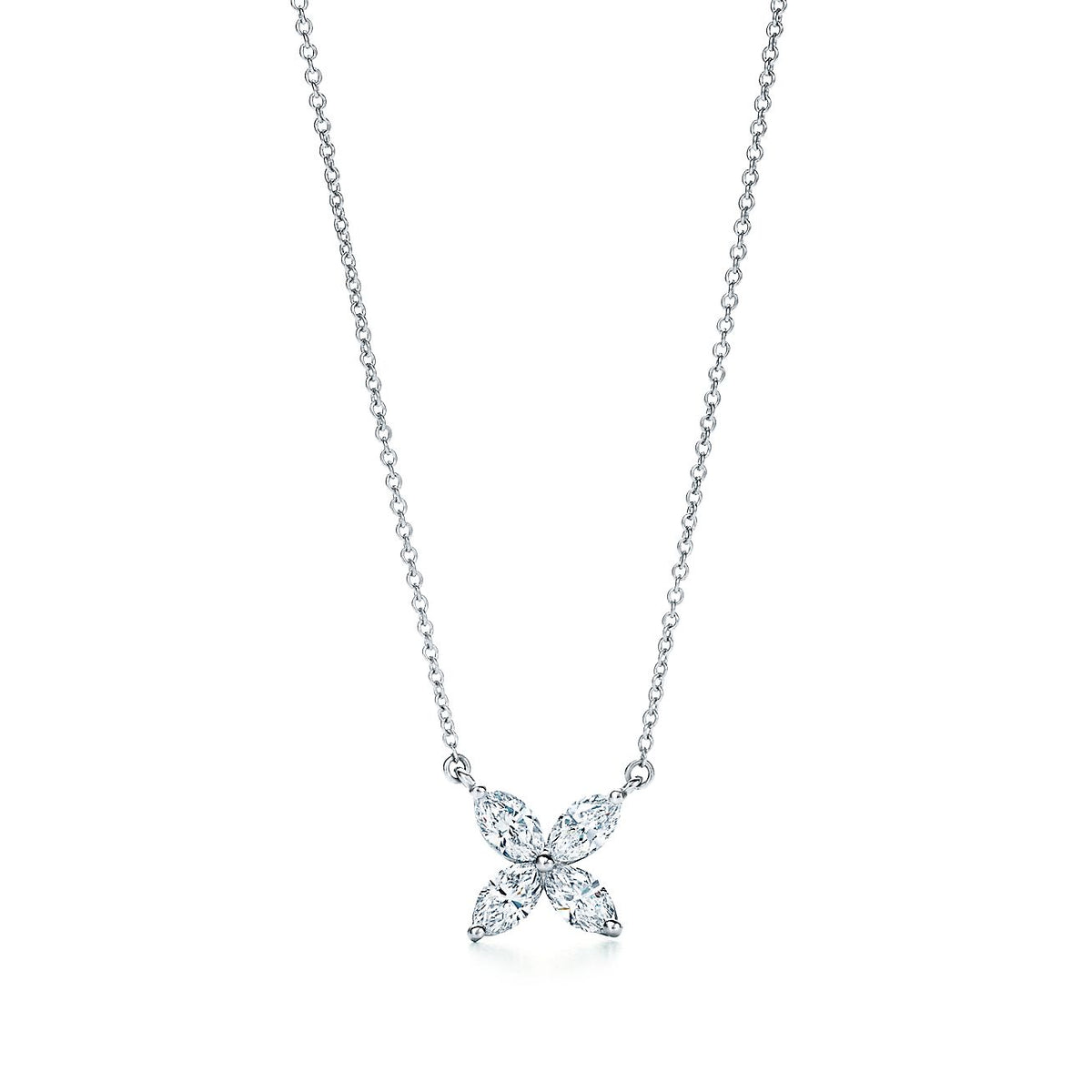 [Lume Jewelry]PLATINUM AND DIAMOND VICTORIA PENDANT NECKLACE