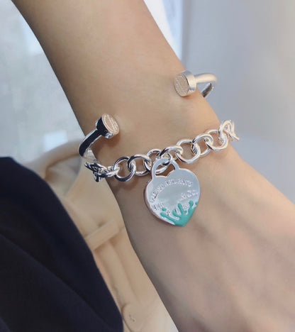 [Lume Jewelry]LOVE HEART RETURN TO TIF SILVER BRACELET