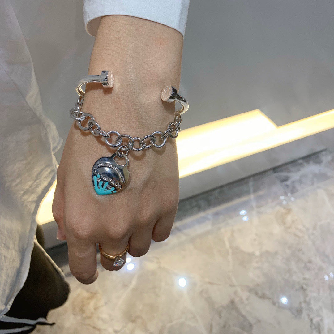 [Lume Jewelry]LOVE HEART RETURN TO TIF SILVER BRACELET