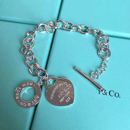 [Lume Jewelry]LOVE HEART PIN BUCKLE RETURN TO TIF SILVER BRACELET