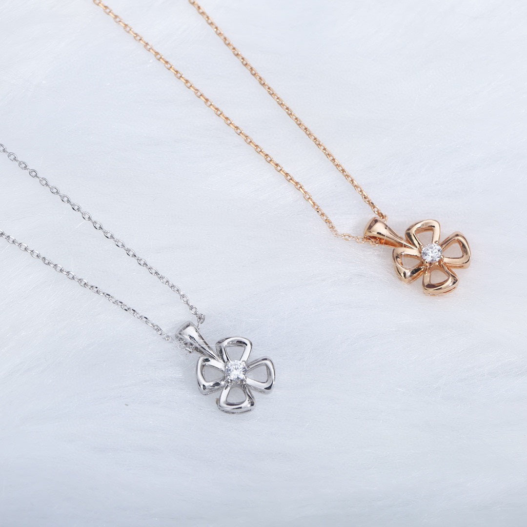 [Lume Jewelry]FIOREVER NECKLACE DIAMOND CENTER